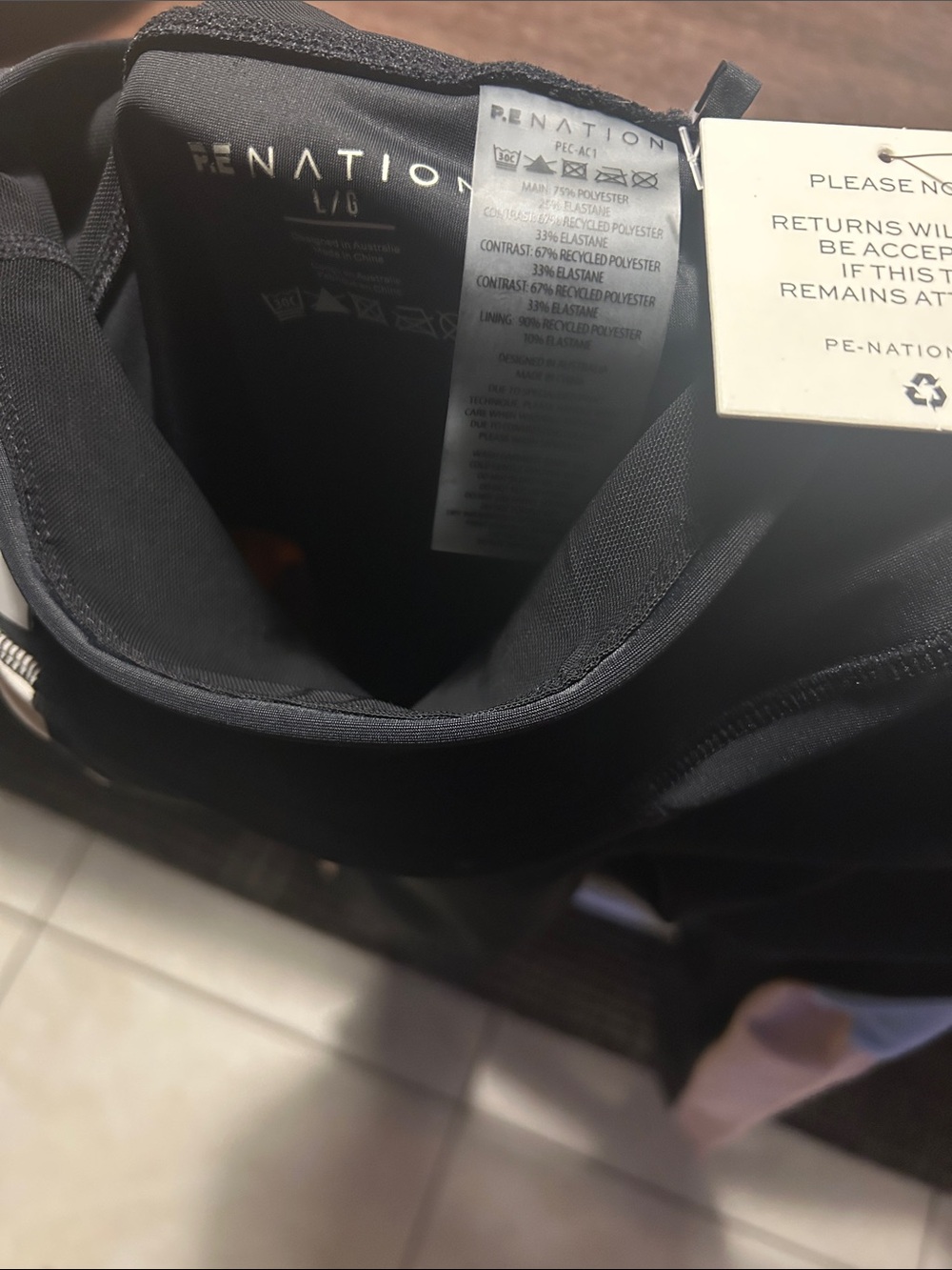 P.E NATION Black Men's Compact Backpack with Zippered Front